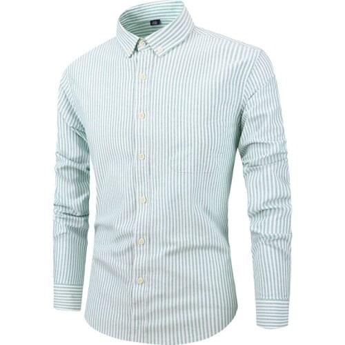 European Style Mens Dress Suit Shirts Stripe XXXXL Plus Size Mens Shirt Summer Cotton Long Sleeve Slim Casual Streetwear A715