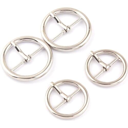 25/30mm Silver Metal Slide Center Bar Round Adjuster Buckles Dog Collar Purse Belt Strap Pin Buckle Webbing Handbag Hardware DIY