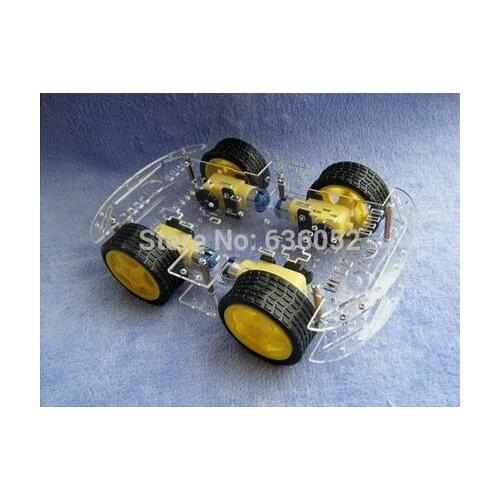 RC Car Chassis 4 Driver Power Tracking Chronological with Encoder Speed 4WD DIY RC Toy Robot UNO R3 ATMEGA 2560 Raspberry