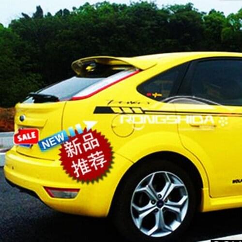 For Ford Focus Spoiler 2007-2011 ABS Plastic Unpainted Color Rear Spoiler Wing Trunk Lid Cover Car Styling