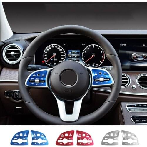 Car Button Sticker for Mercedes-Benz A/B/C/E 2020 GLS GLE GLB Steering Wheel Button Sticker Decoration Sticker