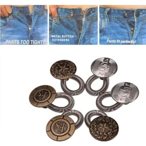 20mm Jeans Expander Extension Buckle Detachable Metal Button Stitch-free Button Button Fat Mm Weapon Jeans Slacks Random Pattern