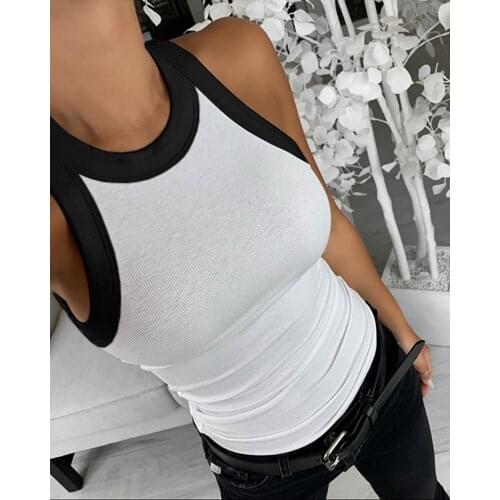 Women O-neck Sleeveless Knitted Blouse Shirts 2020 Summer New Sexy Off Shoulder Tops Solid Color Slim Fit Bodycon