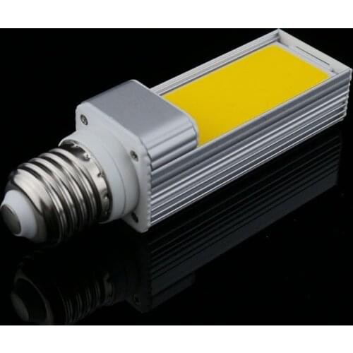1pcs/lot Horizontal Plug LP Lamp LED Bulb 10W 12W 15W COB LED E27 G24-4 G23 Corn Light Lamp Warm White AC85V-265V Side lighting