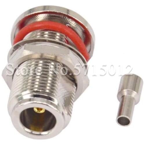 1Pcs NKY-1.5 Famale Cable Connector N Type RF Coaxial Connector 28mm Thread Soldering RG178 RG174 RG316 Wire