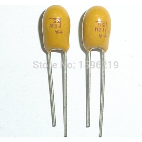 10pcs Tantalum capacitor 10uF 35V 106 Brand New 35V10uF DIP Radial