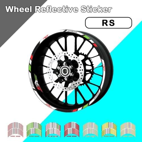 12 Strips Stickers Motorcycle Decals Reflective Waterproof Wheel Decals For Aprilia RS 125 1000 R 2000 250 50 RX50 650