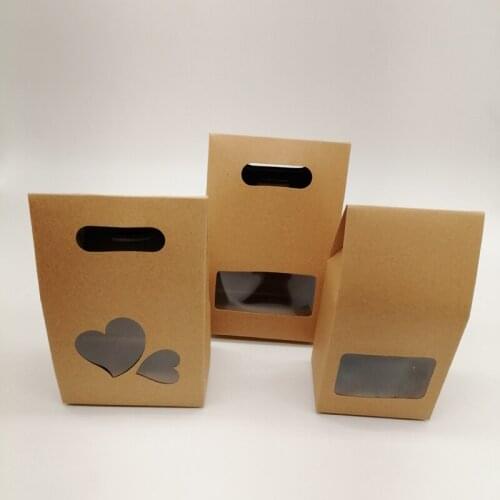 20pcs Paper Jewelry Bag Kraft Paper Bags For Gifts Tea Wedding Packing Bags Paper Display Storage Paper Gift Bags With Handles