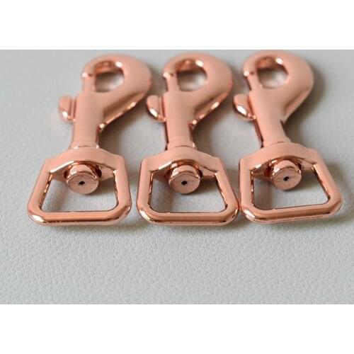 20 Pcs/Lot Rose Gold 15mm Metal hook buckle for dog leash handbag luggage strap hardware environmental Swivel Clasp high quality