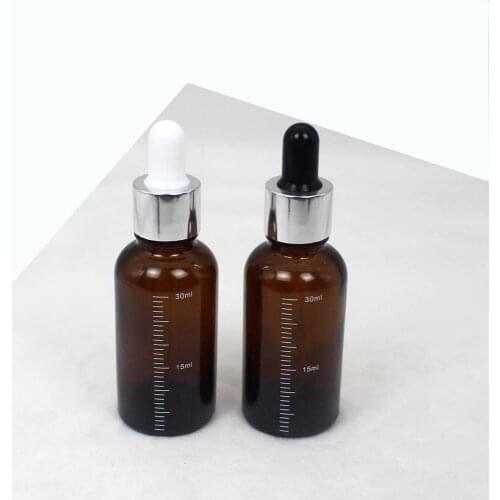 30ml brown dropper bottle with scale mark