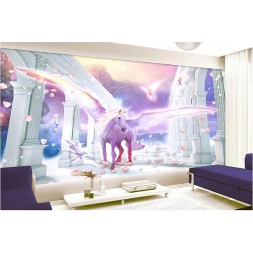 3d customized wallpaper Horse European-style column with backdrop custom photo murals Home Decoration