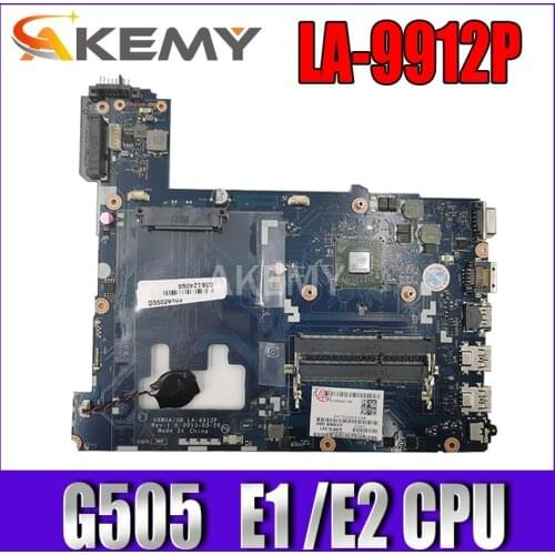 Free Shipping LA-9912P motherboard For Lenovo G505 Laptop motherboard 90003032 G505 mainboard with E1 /E2 CPU 100% test OK