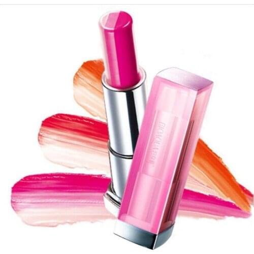 BIOAOUA 3 colors into one Tube Nutritious Makeup Bite lips Lipstick, Long-lasting Waterproof Nude Lipbalm options make up Lips