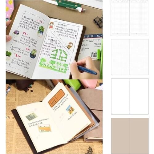 Kraft Paper Notebook Account Book Dot Journal Diary Memo Blank Page Stationery