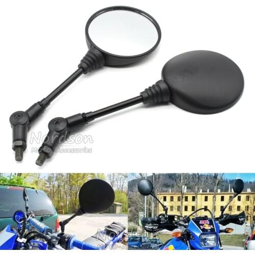 Black Custom Folding Mirror Side Mirrors Motorcycle Universal Moto Rearview Mirror For Honda Suzuki Yamaha ATV Accessories