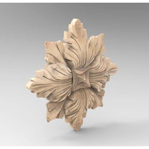 Decorative round flower 3D model relief for CNC Router 3D Printer Aspire Artcam in STL file format