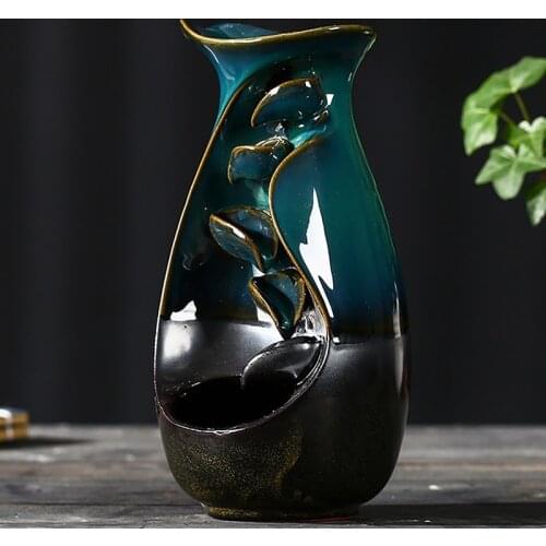 Incense Holder Ceramic Backflow Waterfall Smoke Incense Burner Home Decor Birthday Valentines Christmas Gift