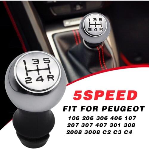 For Peugeot 207 307 308 405 406 407 508 605 607 806 807 Car Gear Shift Knob Gearbox Handle Auto Gearshift Lever Shifter Stick