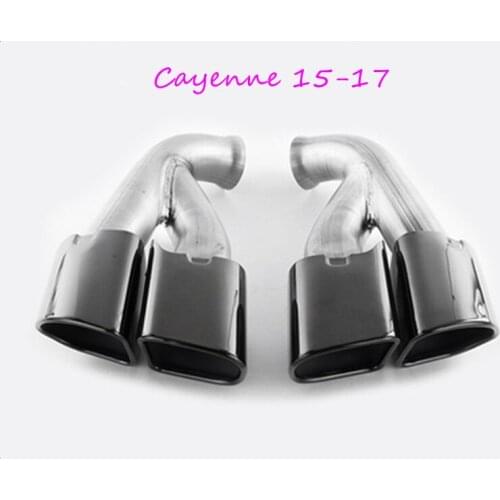 For Porsche Cayenne 2015 2016 2017 Car Exhaust Headers Exhaust Pipes Muffler Tail Tip