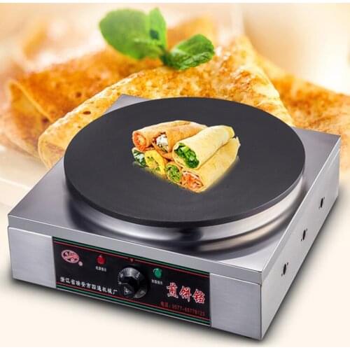 Commercial Electric Pancake Maker Crepe Making Machine Automatic Frying Machine Thermostat Stainless Steel Frying Pan YF-55