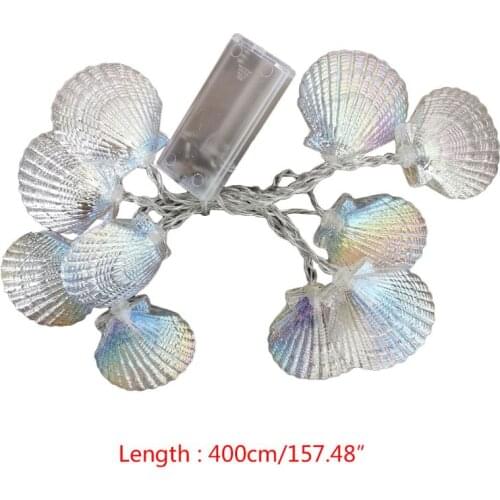 Seashell Starfish Conch Light String LED 3000K Warm White Garland Lights