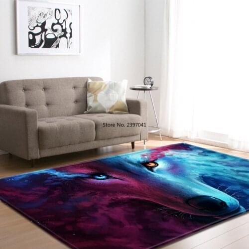 Cartoon Animal Cat/Wolf/eagle Eye 3D Printed Carpets for Living Room Bedroom Area Rug Kids Room Floor Door Mat Childrens carpet