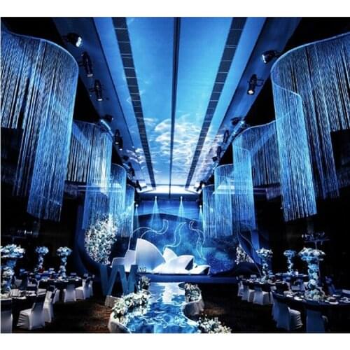 New Arrival Upscale Wedding Ceiling S-shaped Line Curtain Wedding Hanging Road Lead Decoration Props Supplies Free Shipping