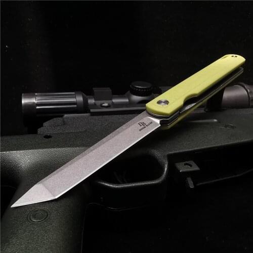 175mm Sharp Pocket Knife, High Quality D2 Hunting Knife, G10 Handle, Ball Bearing Folding Knife, Outdoor EDC Tool