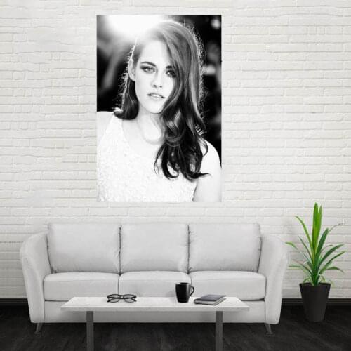 Nice Kristen Stewart Poster Custom Satin Poster Print Cloth Fabric Wall Poster Print Silk Fabric Print Poster 18-1-16