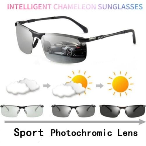 Photochromic Sunglasses For Men Polarized Chameleon Glasses Male Change Color Eyeglasses Day Night Vision Sport Driving Eyewears