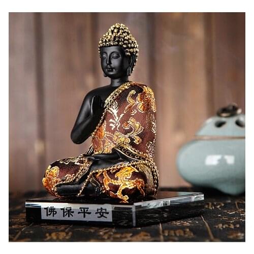 Special Offer--14CM Office HOME CAR Spiritual protection Bless family # Handmade wood carving Sakyamuni RULAI Buddha statue