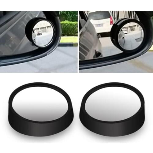 2 Pcs Universal 360 Degree Wide Angle Round Convex Car Van Blind Spot Mirror Adjustable Driving Mirrors For Reversing Rear