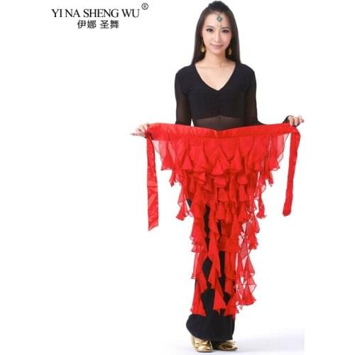 Dancewear Belly Dancing Clothes Chiffon Skirt for Practice Adjustable Fit Wrapped Belt Women Belly Dance Hip Scarf For Women New