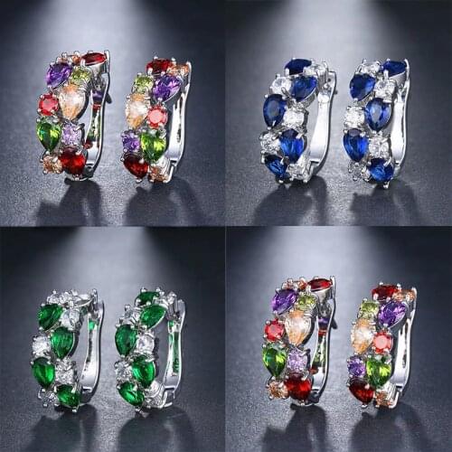 Womens Earrings Four Prongs Multi Zircon Earrings Banquet Wedding Earrings Specially Designed For Women Gift For Girlfriend