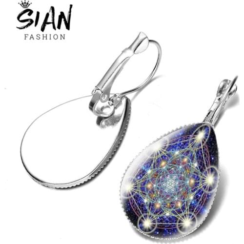 SIAN Metatron Cube 2021 New Hanging Earrings For Women Jewelry Korean Fashion Style Metal Earings Jewellery Wholesale Earring