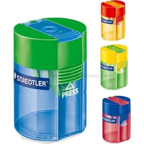 2 Pcs/Lot STAEDTLER 511 006 Multicolor Transparent Rotating Single-hole Pencil Sharpener Pencil Sharpener Student Stationery Sch