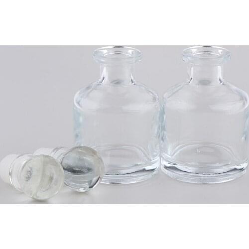 2Pcs/Pack Empty Fragrance Glass Diffuser Bottles Jars For DIY Essential Oil Scent Perfume Aroma