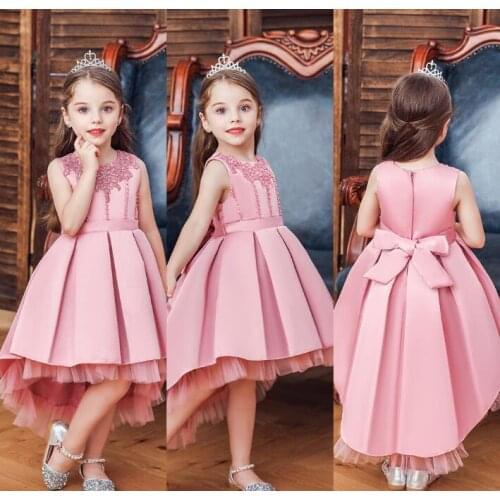 2020, popular kids princess dress front cropped princess bridesmaid dress wedding birthday party dress