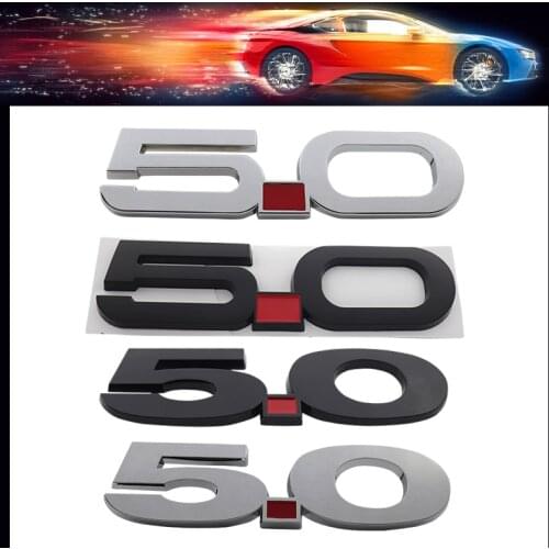 3D Premium 5.0 Liter car Hood Fender trunk Rear Bonnet Nameplate Decal Emblem Badge Sticker for Mustang GT 500 Cobra