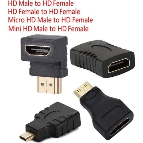 4 Type Standard Mini HDMI-compatible to HDMI-compatible Adapter Micro HDMI-compatible Converter Male To Female F/F Connector