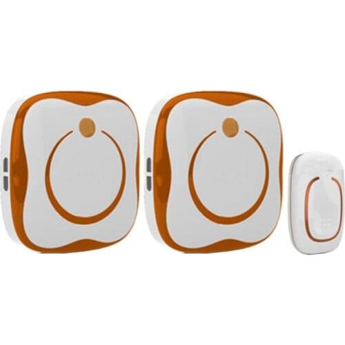 Real Waterproof ring 280M Long-range wireless doorbell 2 receivers wireless door chime,wireless bell w/ 48 melodies & 16 chord