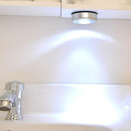 3 LED Battery Powered Wireless Night Light Stick Tap Touch Push Security Closet Cabinet Kitchen Wall Lamp