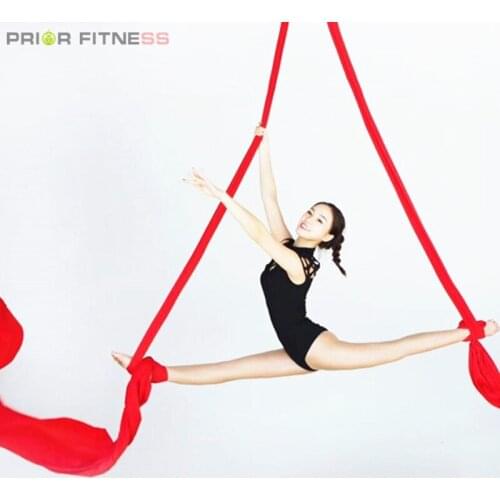 Prior Fitness 9Yards/8.2m Yoga Aerial Silks Fabric for Acrobatic Flying Dance Low Stretch 100% Nylon Aerial Silk Trapeze