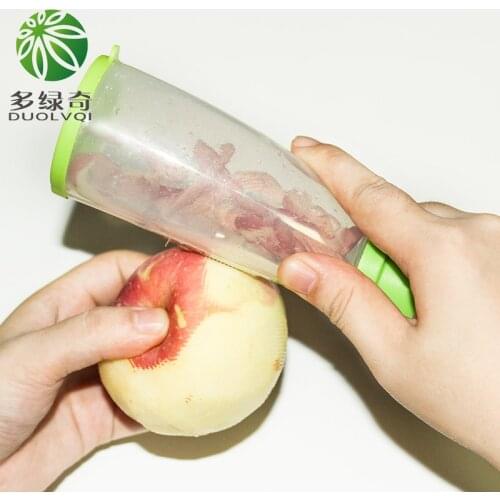 DUOLVQI 3psc multifunctional Apple Peeler Cutter Vegetable Tools Fruit Peeler Plastic Apple Trash Storage Case Kitchen Gadgets