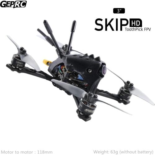 GEPRC SKIP HD 3inch ToothPick Quadcopter 5.8g 200mW FPV Caddx baby turtle V2 GEP-12A-F4 GR1105 Motors