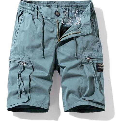 Summer Men Cargo Shorts Top New Style Mens Cotton Fashion All-Match Casual Loose Five-Point Summer Lightweight Tactical Shorts