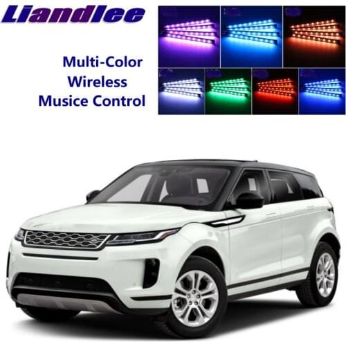 LiandLee Car Interior Floor Decorative Atmosphere Seats Ambient Neon light For Land For Range For Rover Evoque LRX 2011~2016