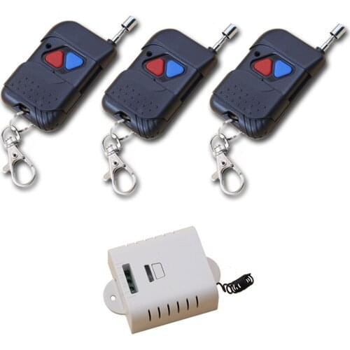 Hot Sales 1CH RF Wireless Light Remote Control Switch 85V 110V 120V 220V 250V 1* Receiver+3*Transmitter with Two-Button Special