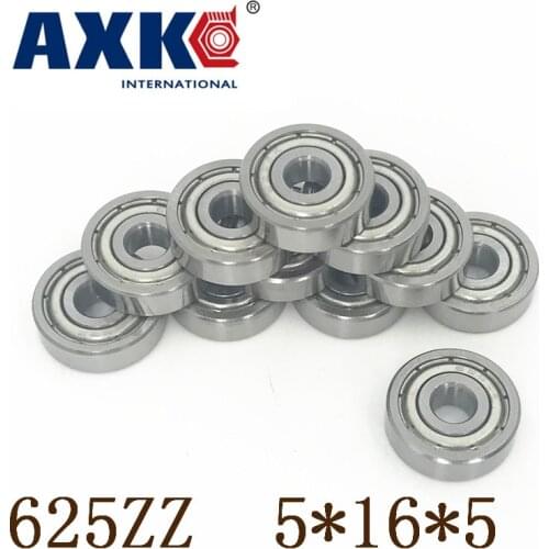 Axk 625zz Bearing Abec-5 10pcs 5x16x5 Mm Miniature 625z Ball Bearings 625 Zz Emq Z3v3 Quality