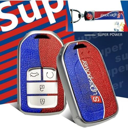 For Honda Key Shell Fashion Car Key Cover Smart All-Inclusive Key Case Protection Sport red blue key holder car accessories